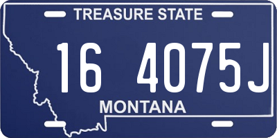 MT license plate 164075J