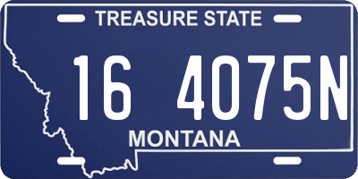 MT license plate 164075N