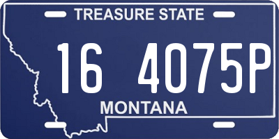 MT license plate 164075P