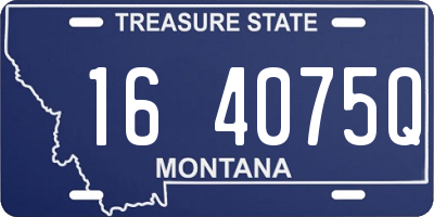 MT license plate 164075Q