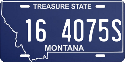 MT license plate 164075S