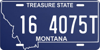 MT license plate 164075T