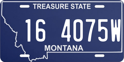 MT license plate 164075W
