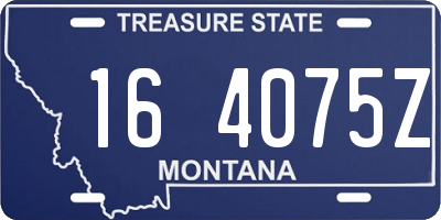 MT license plate 164075Z