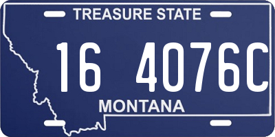 MT license plate 164076C