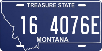 MT license plate 164076E
