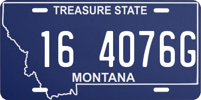 MT license plate 164076G