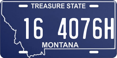MT license plate 164076H