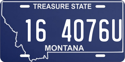 MT license plate 164076U