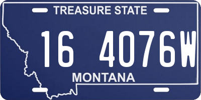 MT license plate 164076W