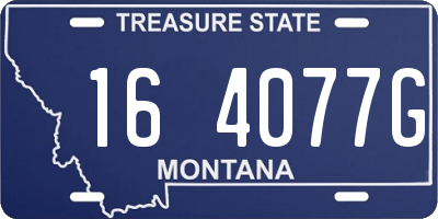MT license plate 164077G