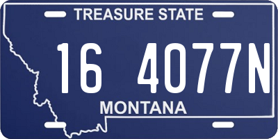 MT license plate 164077N