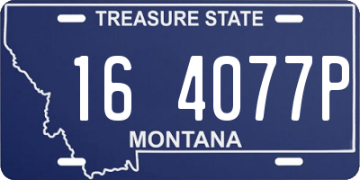 MT license plate 164077P