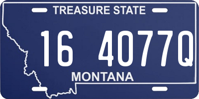 MT license plate 164077Q