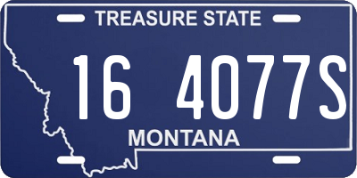 MT license plate 164077S