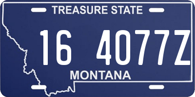 MT license plate 164077Z