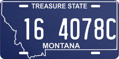 MT license plate 164078C