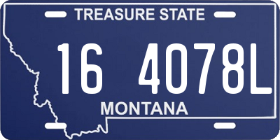 MT license plate 164078L