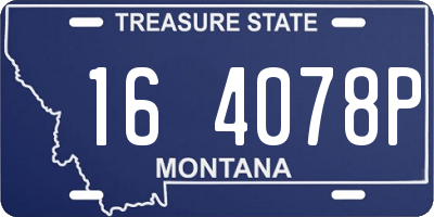 MT license plate 164078P