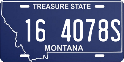 MT license plate 164078S