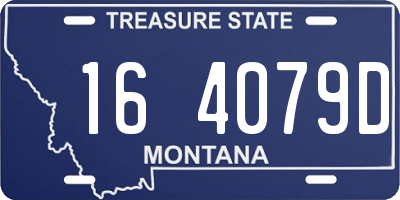 MT license plate 164079D