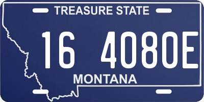 MT license plate 164080E