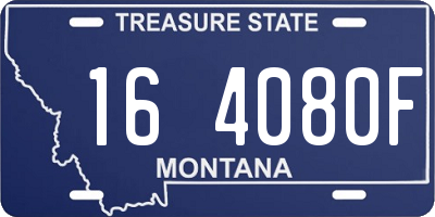 MT license plate 164080F