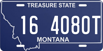 MT license plate 164080T