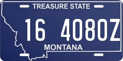 MT license plate 164080Z