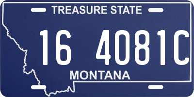 MT license plate 164081C