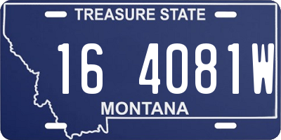 MT license plate 164081W