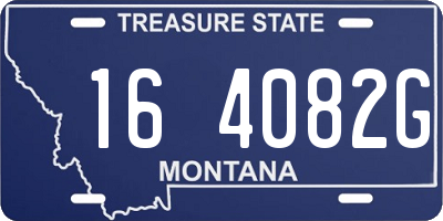 MT license plate 164082G