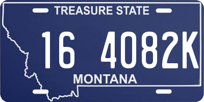 MT license plate 164082K