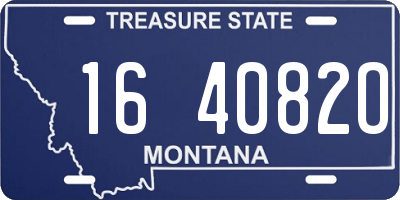 MT license plate 164082O