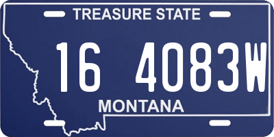 MT license plate 164083W