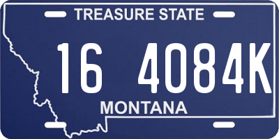 MT license plate 164084K