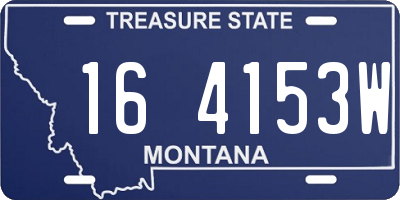 MT license plate 164153W