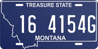 MT license plate 164154G