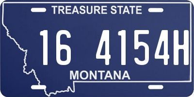 MT license plate 164154H