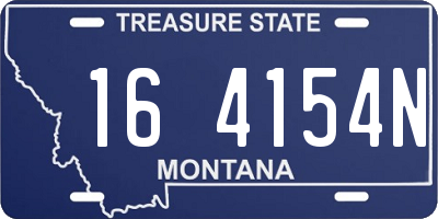 MT license plate 164154N
