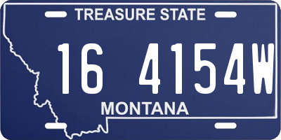 MT license plate 164154W