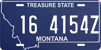 MT license plate 164154Z