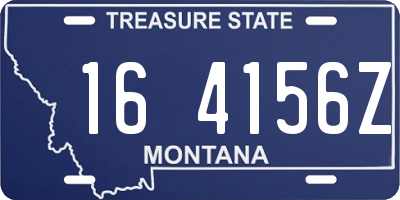 MT license plate 164156Z