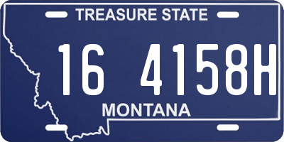 MT license plate 164158H