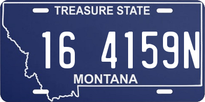 MT license plate 164159N