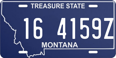 MT license plate 164159Z