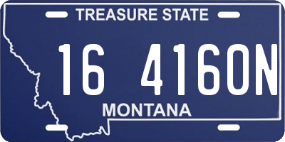 MT license plate 164160N