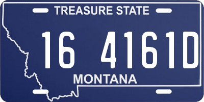 MT license plate 164161D