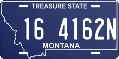 MT license plate 164162N