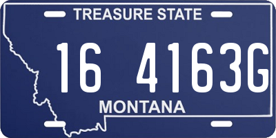 MT license plate 164163G